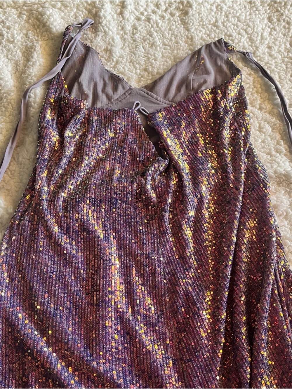 Free People Lavender Sequin Mini Dress - Picture 2 of 6
